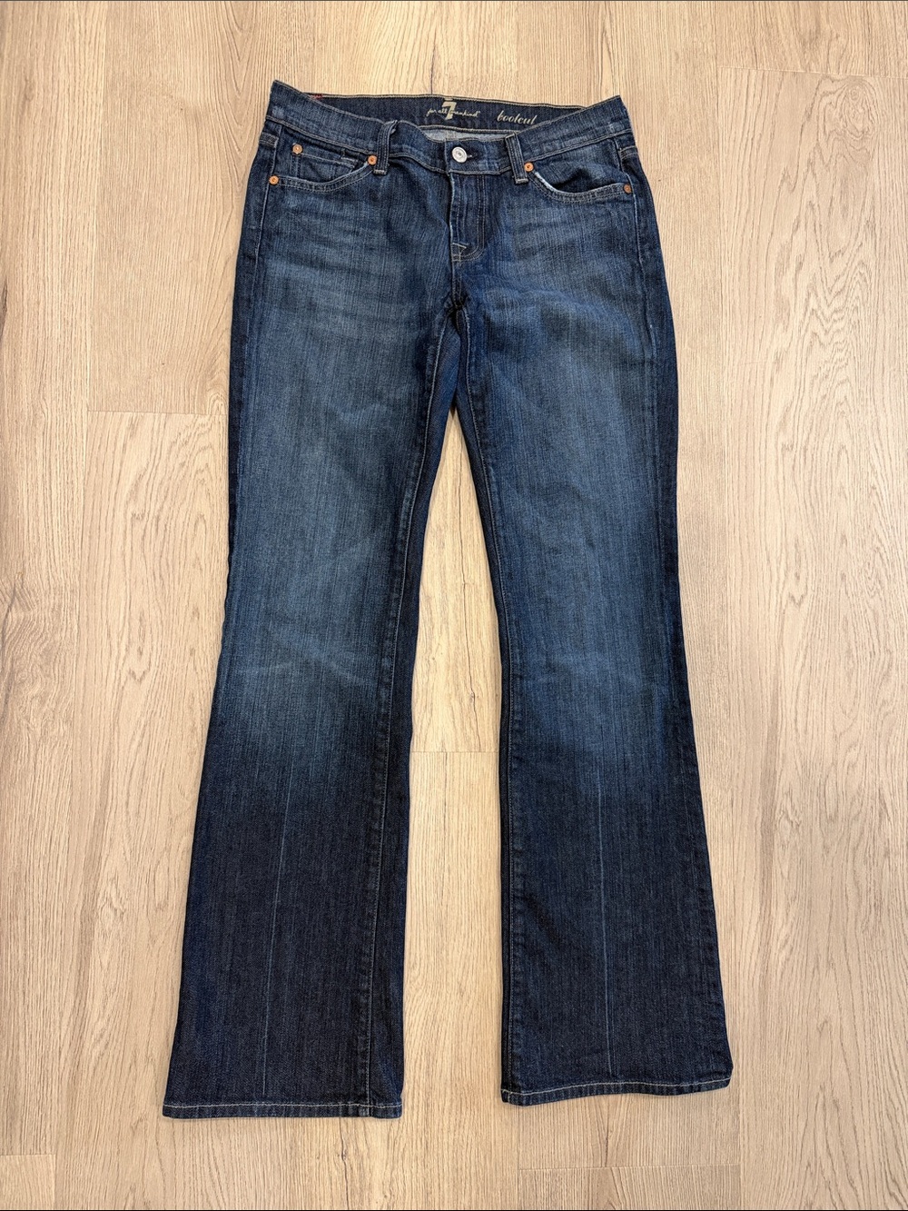 7 For All Mankind Women's Dark Blue Bootcut Jeans (29)